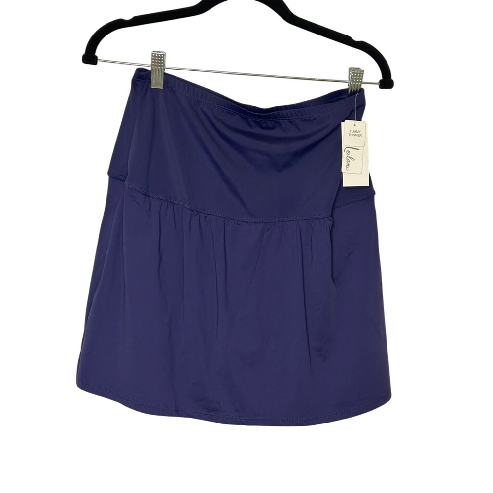 Leilani Navy Swim Skirt Tummy Thinner Women's Size‎ 12 NWT33